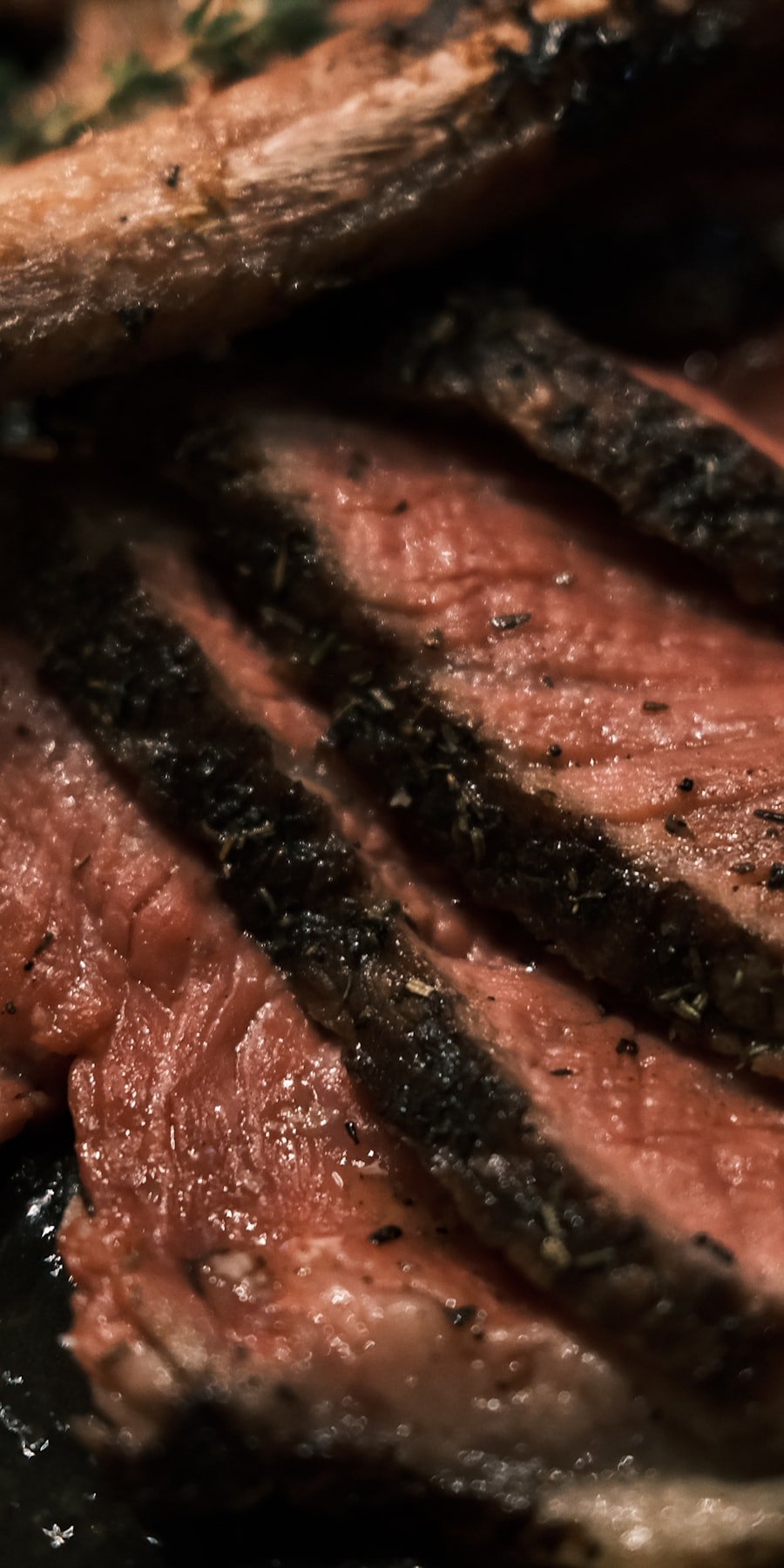 Bife de chorizo con marca de parrilla