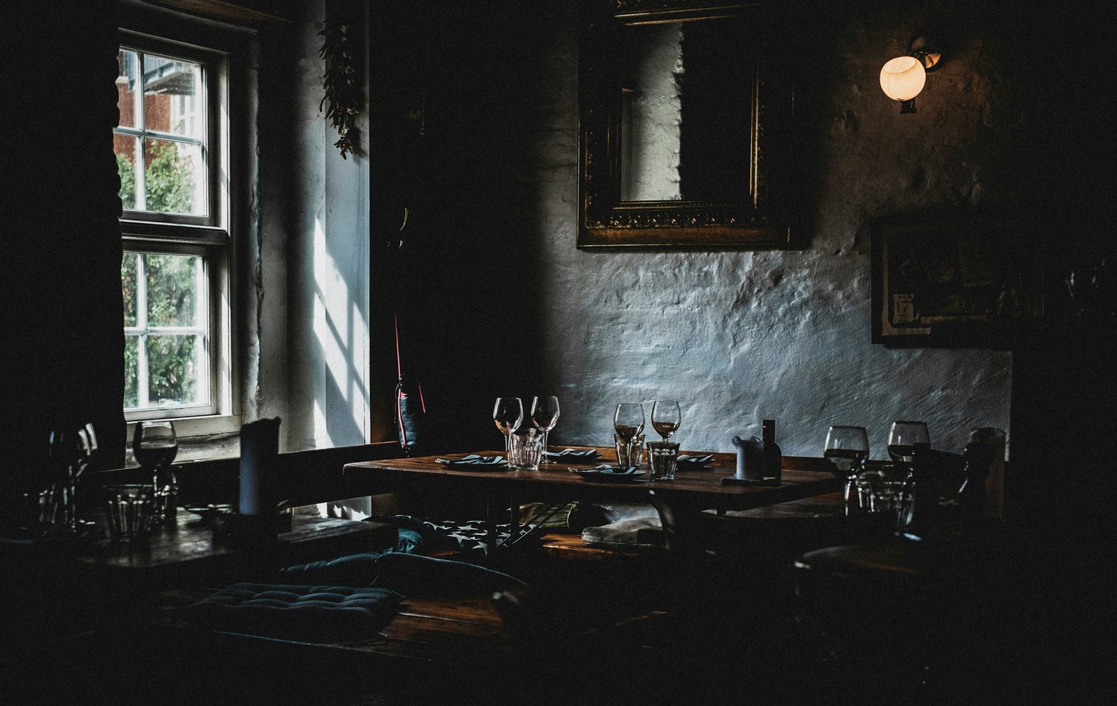 El salón antes del servicio